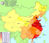 Humana Poblacion Densidad Mapa China